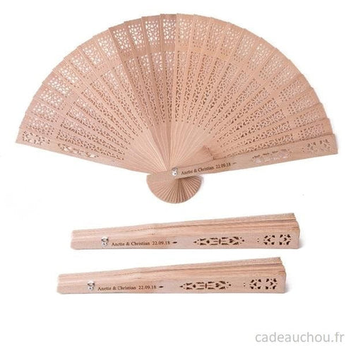 Éventails personnalisés en bois 50Pcs